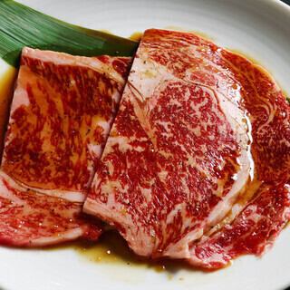 【こころコース】天壇ロースをはじめ、上タン、名物ミルフィーユロース等を多彩に楽しめるプラン