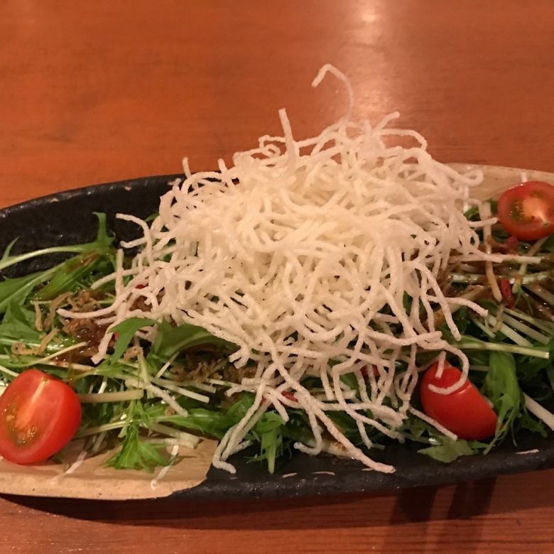 Harihari salad of Jaco, mizuna and sticky barley