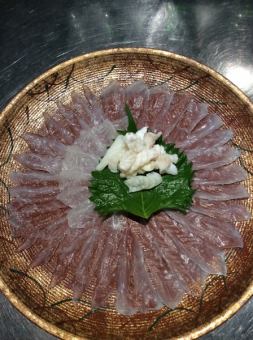 Filefish thinly sliced
