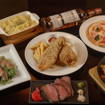 3種類の生ビールも選べるプレミアムな飲み放題！2時間飲み放題付き全7品『6200円(税込)コース』