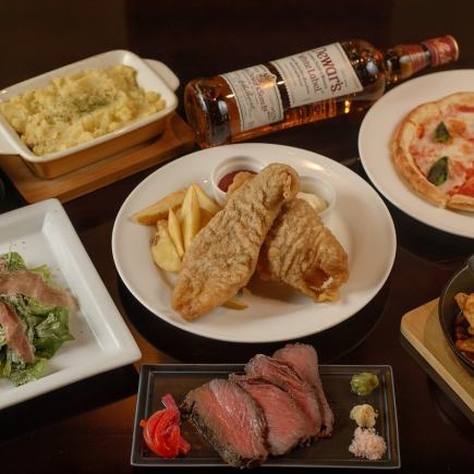3種類の生ビールも選べるプレミアムな飲み放題!2時間飲み放題付き全7品『6200円(税込)コース』