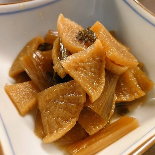 Fried dried turnip and kale