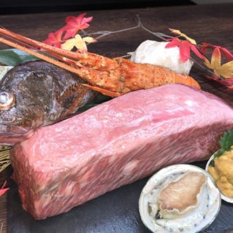 10月より開始！【特選素材　8500円コース】特選和牛しゃぶしゃぶ、銀鱈西京焼等■2ｈ飲放付6品