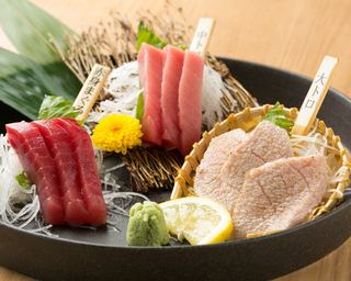 本まぐろ刺身三点盛