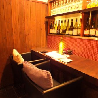 Counter seats are also available in private rooms! Recommended for dates and companions ♪