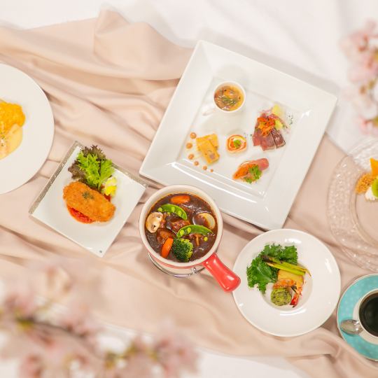 春の味覚ディナーコース「ルミエール」完全予約制 3/1(日)5/31(日)