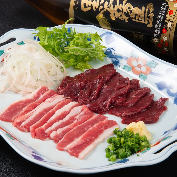 【甘みと歯ごたえが織りなす本場熊本の味わい】希少部位ふたえご馬刺し 1,480円(税込)