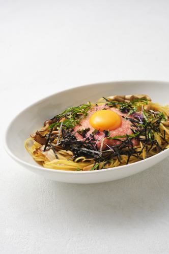 明太月見とろろのだし醤油