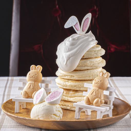 【誕生日にもぴったり！】選べる2色のカラフルソーダ付うさぎのパンケーキプレートセット