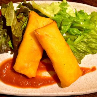 チーズ春巻き～特製トマトソース～2本
