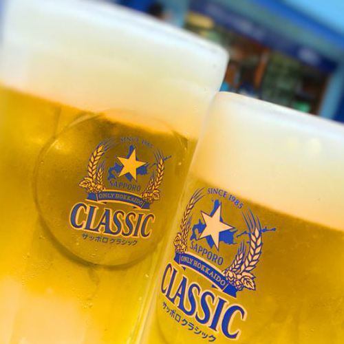 Draft beer (Sapporo Classic) is always 198 yen !!