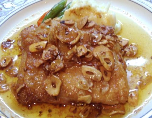 Chicken garlic steak