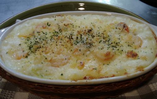 Snow crab and spinach gratin