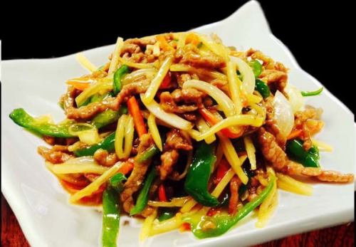 Stir-fried minced pork and peppers