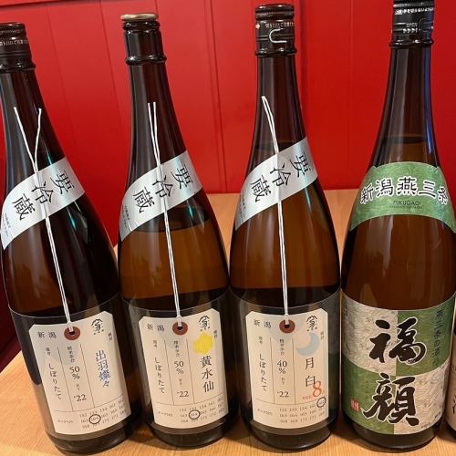 新潟ならではの地酒や各地の焼酎もご用意！