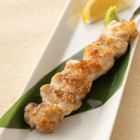 Oyama Chicken, Salt-grilled Skewer of Fatty Chicken with Wasabi