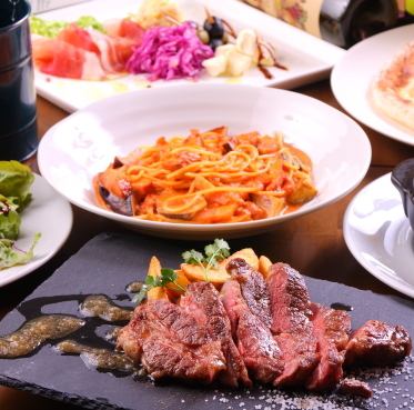 [90 minutes of all-you-can-drink included] ◇Premium Plan◇Angus Beef Steak & Most Popular Oven Grilled Bolognese