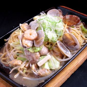 Seafood salt grilled soba