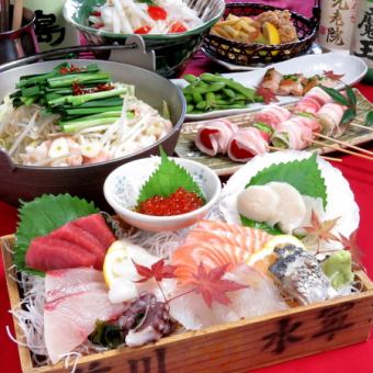 ≪Weekdays only ♪ Value for money◎≫ 2-hour all-you-can-drink course with 8 kinds of luxurious sashimi 3,000 yen (tax included) *Until the end of February!