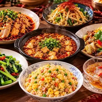 正宗川菜：蜀治蜀口味套餐，含2小時暢飲，售價3,500元（含稅）。生啤酒另加330元。