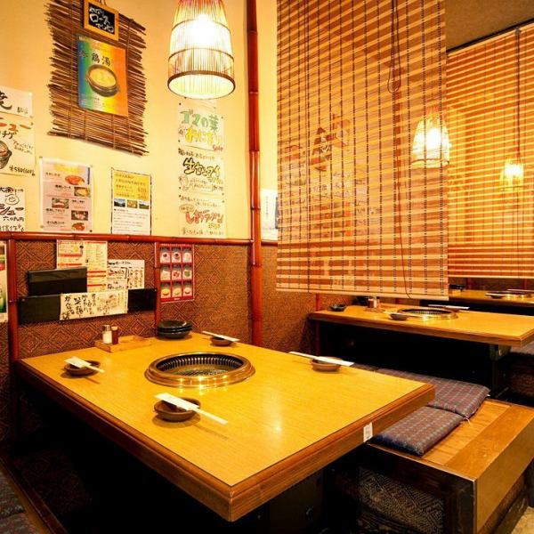 You can relax and enjoy yakiniku in the spacious restaurant.