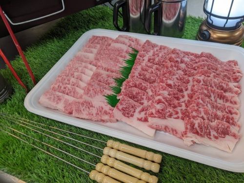 BBQ　Cセット　黒毛和牛カルビセット