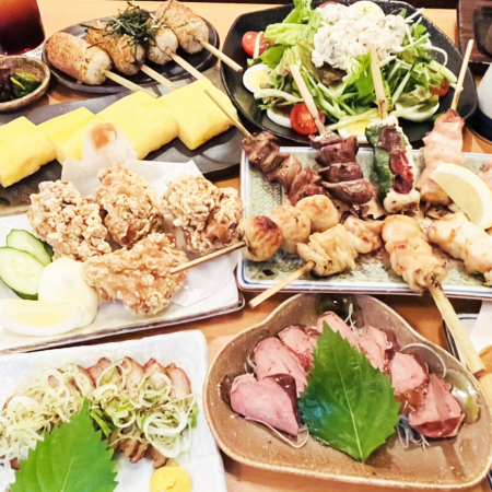 Torikutei Enjoyment Course ☆ Covers popular menus! Full of volume with 10 dishes and 2 hours of all-you-can-drink included