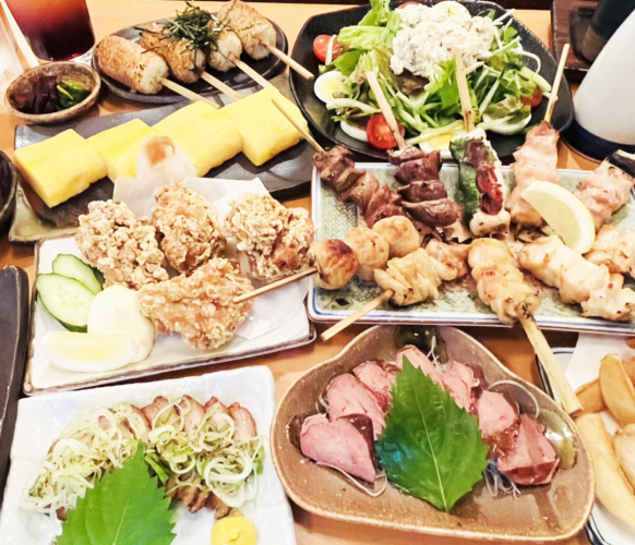 Torikutei Enjoyment Course ☆ Covers popular menus! Full of volume with 10 dishes and 2 hours of all-you-can-drink included