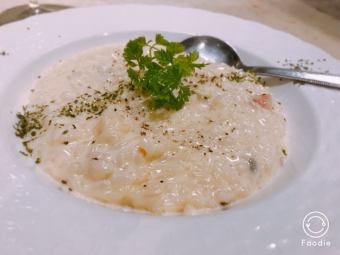 Melty cheese risotto