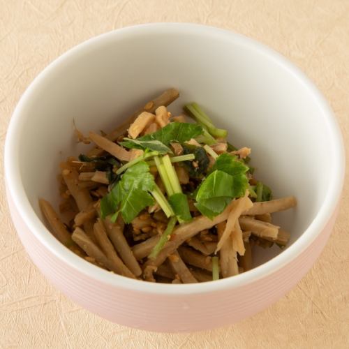 Obanzai Burdock and Mitsuba with Sesame Dressing