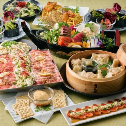 【お刺身船盛り付】+で全9品+2H飲み放題 ☆≪SP堪能コース≫ 5,200円(税込)