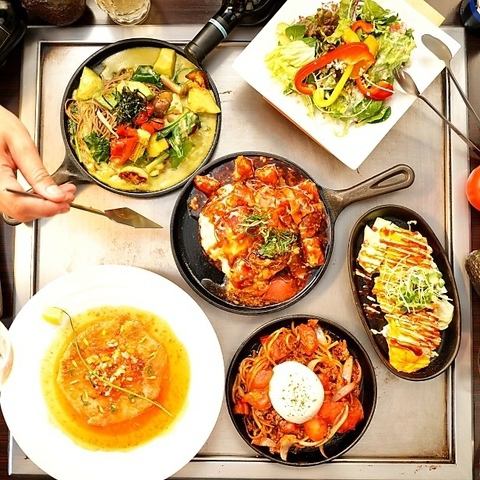 Creative vegetable dishes such as tomato okonomiyaki and avocado yakisoba are delicious!