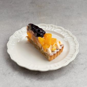 ブルーベリーとオレンジのタルト