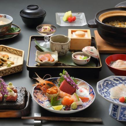 【おまかせ祥雲】冬の極上の魚介と天然鮑と仙台牛付き、至極の贅沢コース