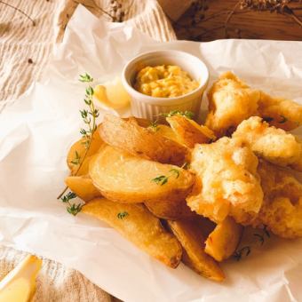 本日の鮮魚を贅沢に使用したフィッシュ＆チップス