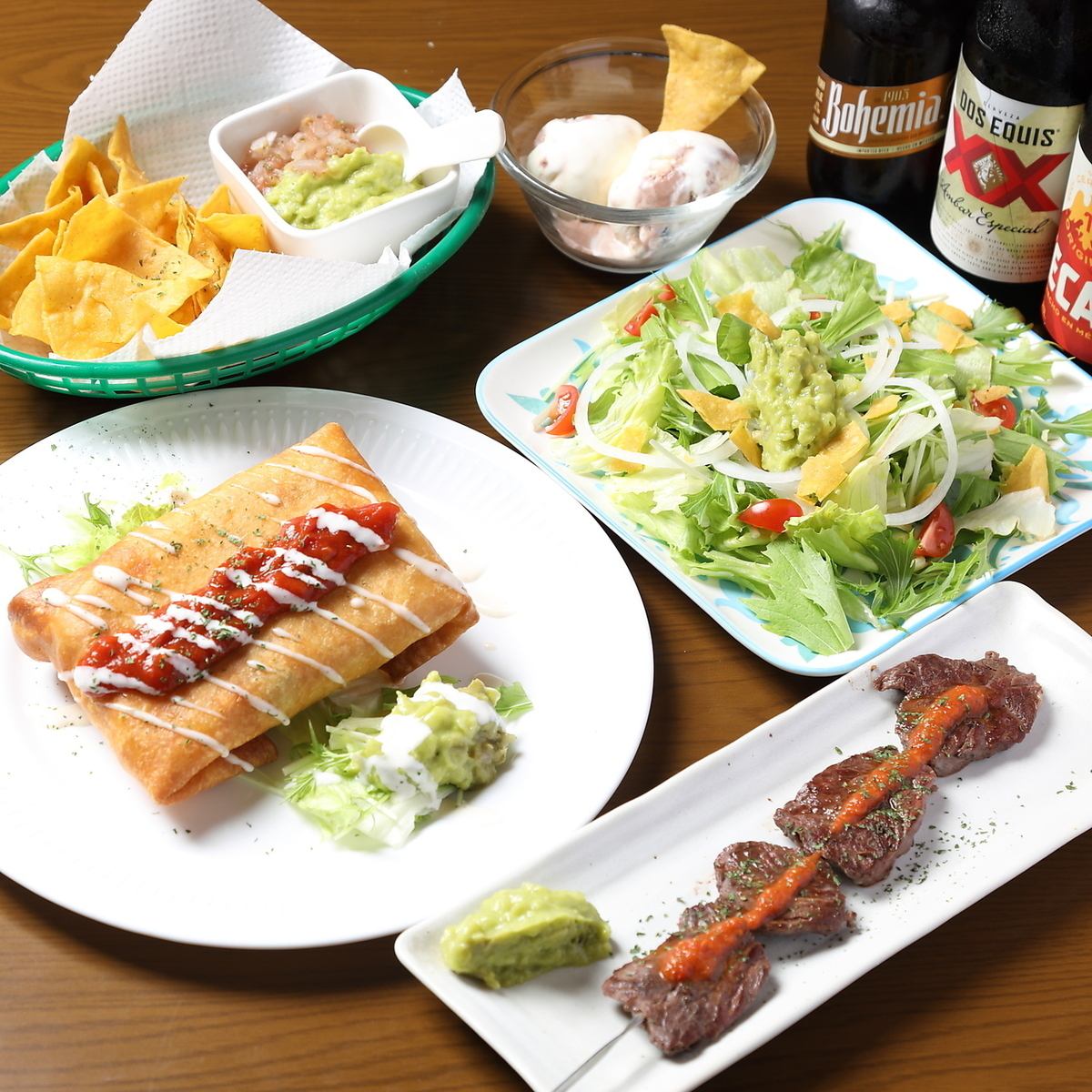 リーズナブルな価格で飲み放題まで付いた大変オトクなコースは◎