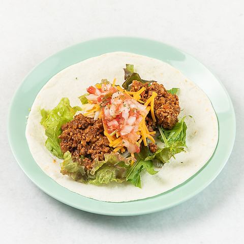 タコス ピリ辛ひき肉