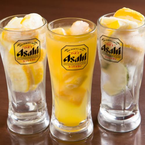 一心オリジナルのサワーが熱い!果肉たっぷりの一杯も♪