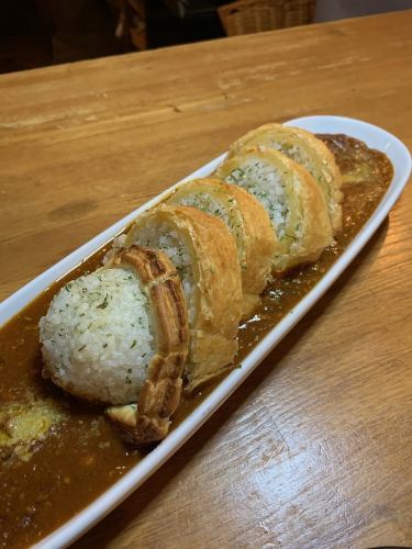 Pie-grilled rice curry