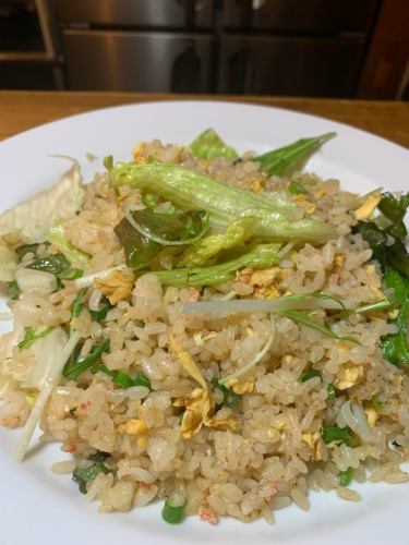 3 eggs and lettuce fried rice