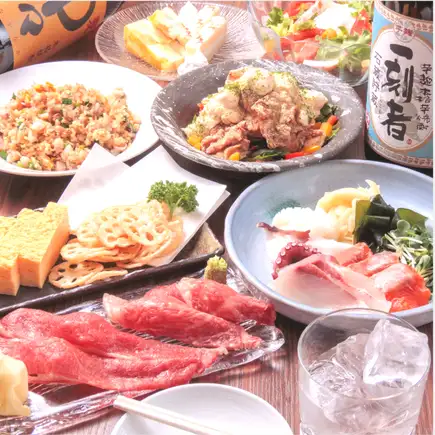 【コスパ◎】大人気肉寿司がついた2時間飲み放題付き!7品お1人3500円!