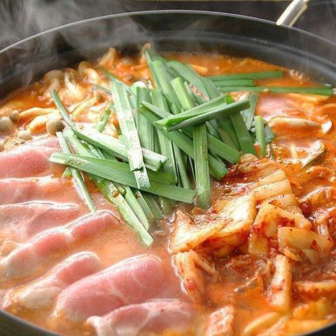 Hot pork kimchi hot pot