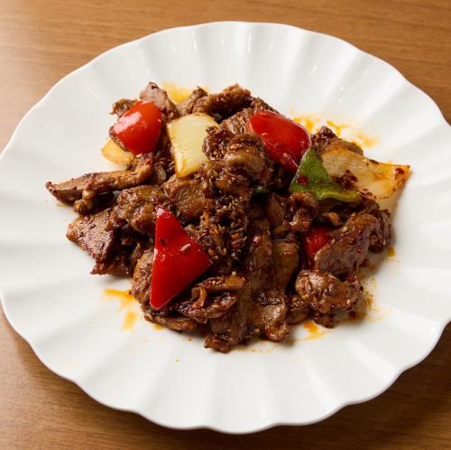 ラム肉のクミン風味炒め