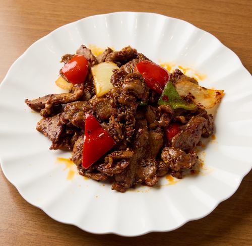 ラム肉のクミン風味炒め