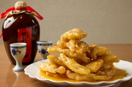 パリパリ豚ヒレ肉の甘酢あんかけ