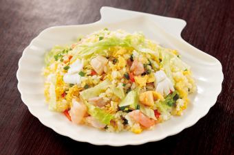 三種海鮮レタス炒飯