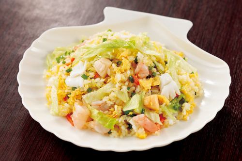 三種海鮮レタス炒飯