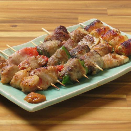 肉巻きおまかせ6本盛り合わせ