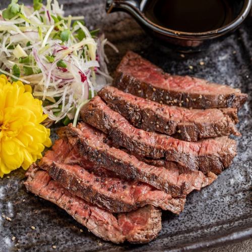 Grilled beef skirt steak