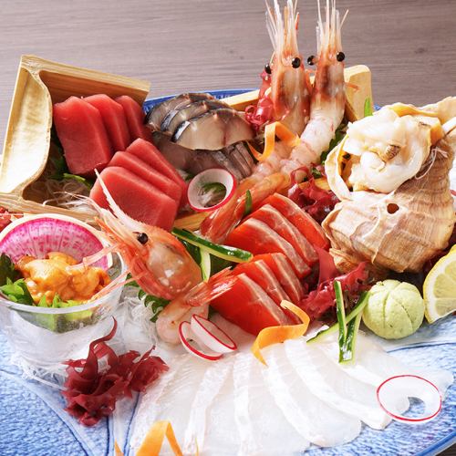 Assortment of seven kinds of Aburiya special sashimi, 1 serving